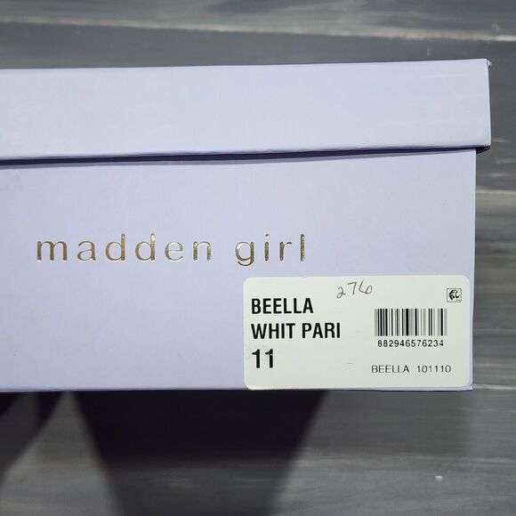 MADDEN GIRL Womens White‎ Beella Round Toe Block Heel Heeled Sandal 11 M - Picture 11 of 11